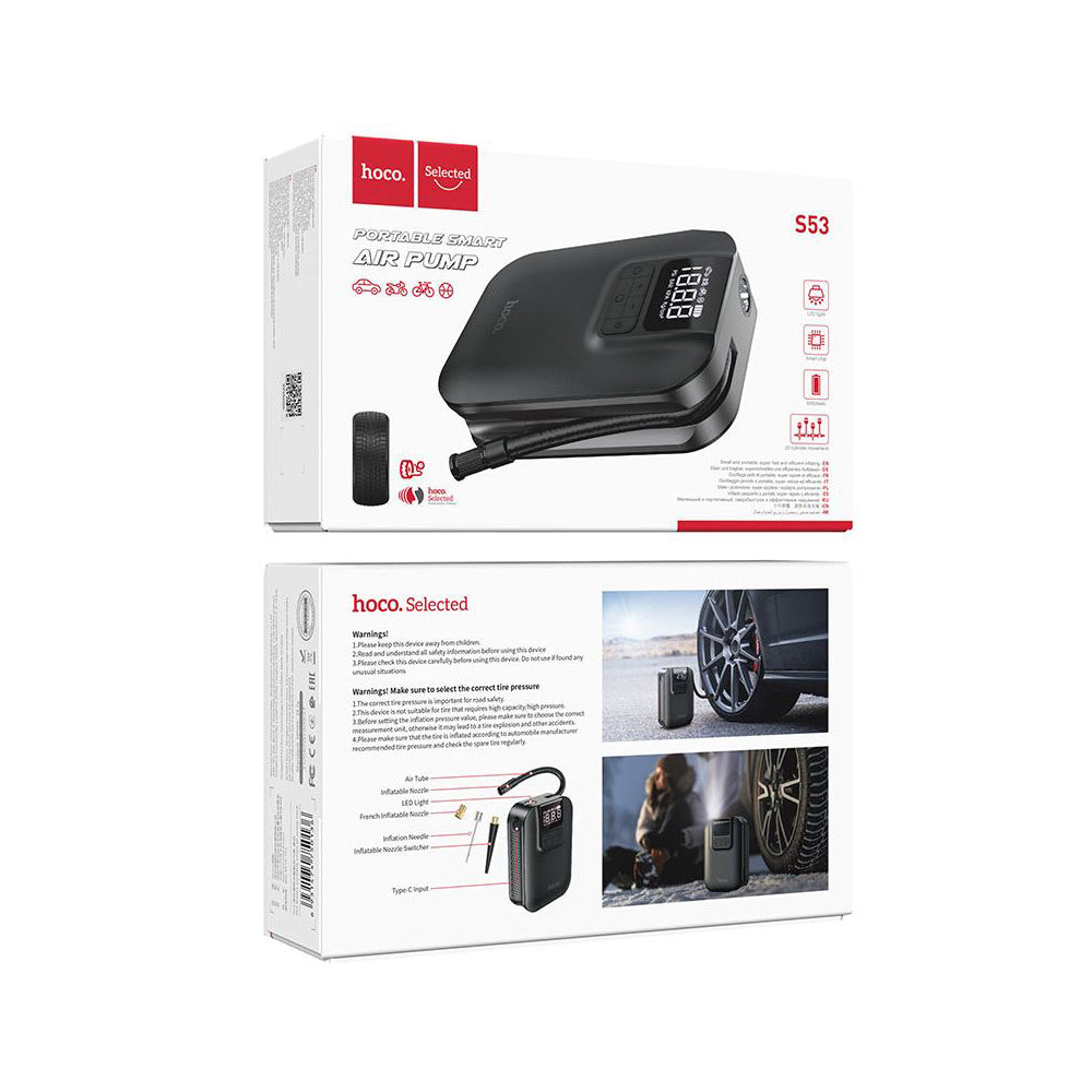 HOCO S53 Portable Smart Air Pump HOCO S53 Portable Smart Air Pump